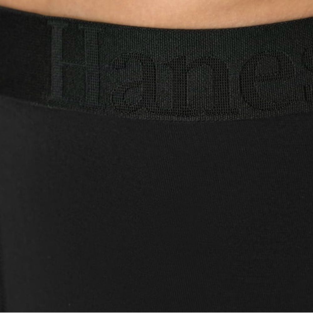 2 Hanes Super Soft Men’s Long Leg Boxer Briefs, Black, Medium New - Picture 4 of 8